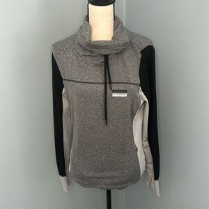 Victoria’s Secret PINK Women’s Blackk/Gray Cowl Neck Sweatshirt Top Sz M